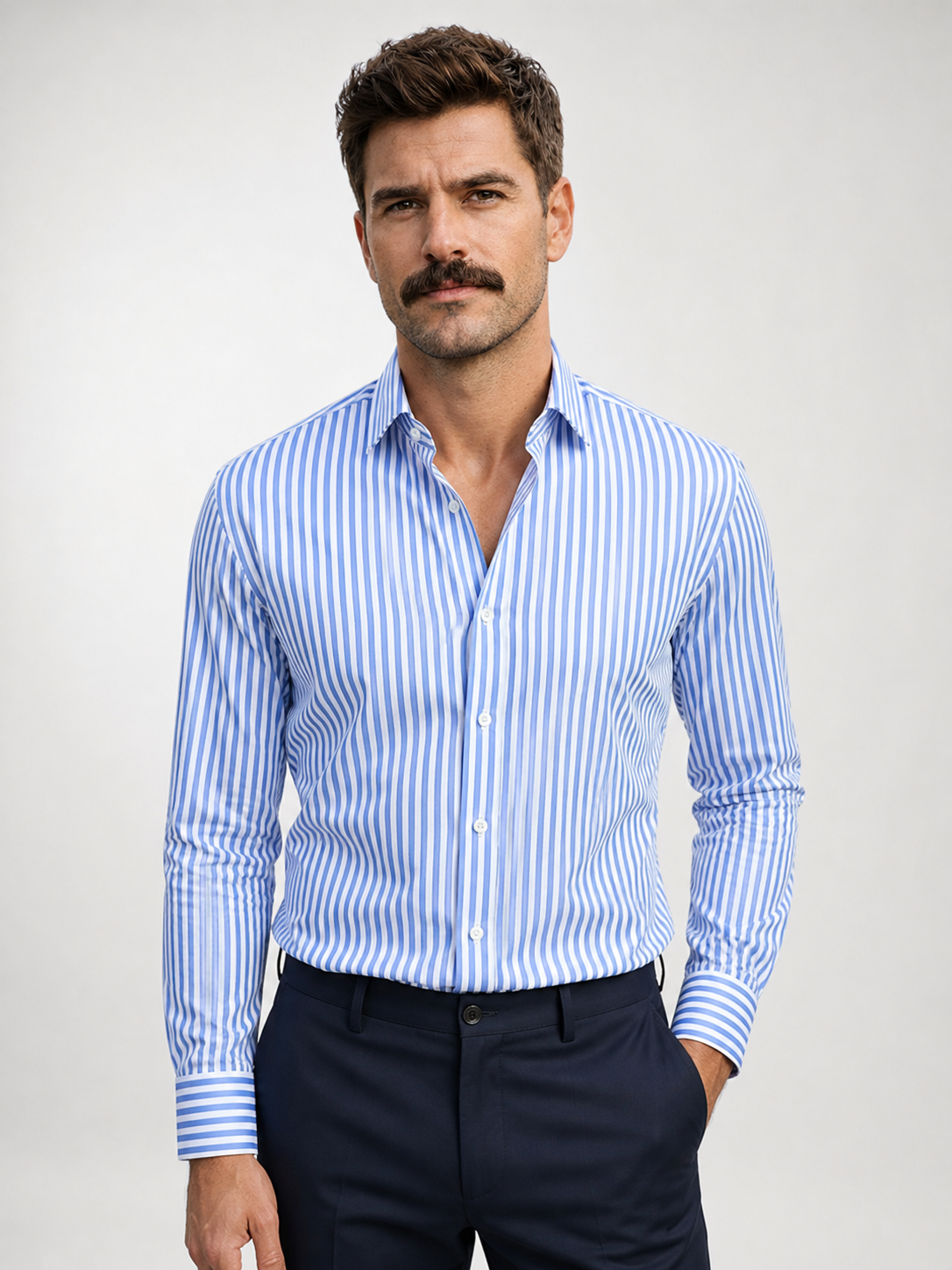 Camisa A Rayas LAVRA - detalle raya fina