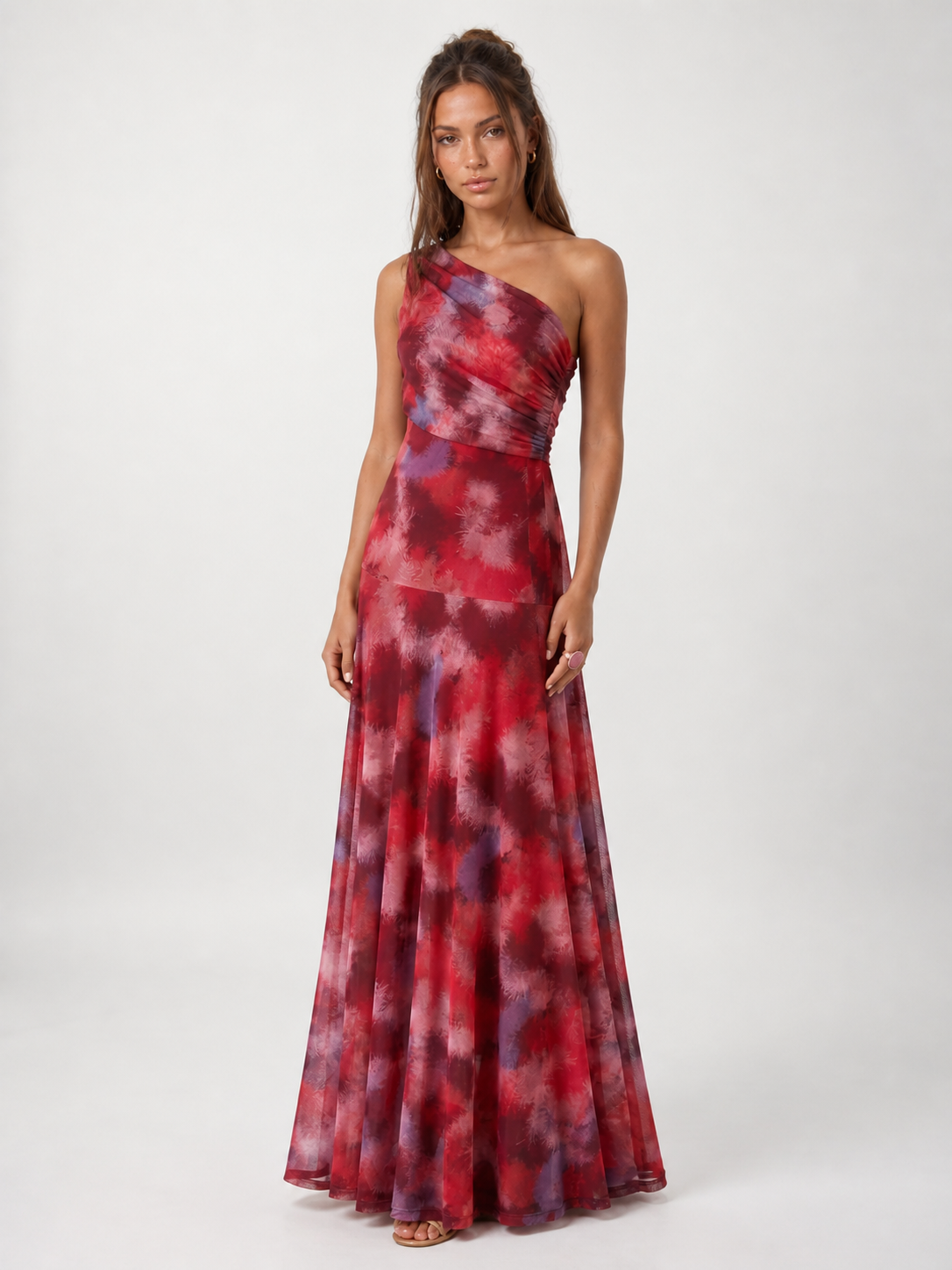 Vestido CARLA LAVRA - un hombro tul
