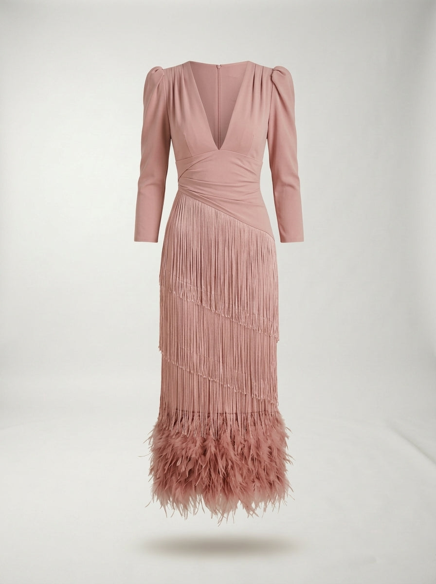 Vestido Flecos