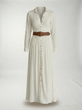 Vestido Laurette LAVRA - flat lay blanco