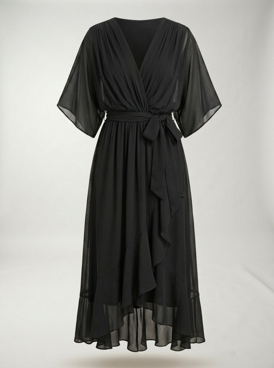 Vestido Marta LAVRA - vestido midi mujer colores negro y crudo