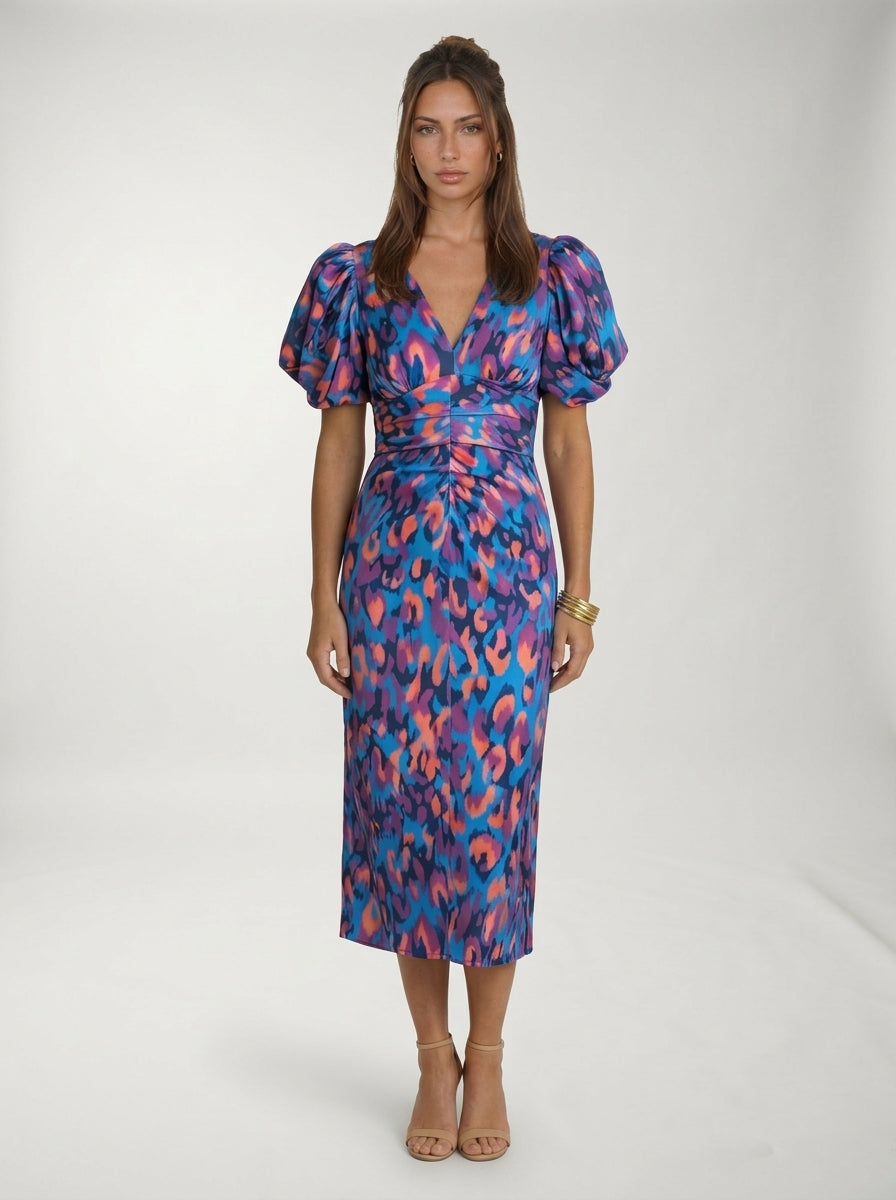 Vestido Andrea LAVRA - vestido floral detalle escote