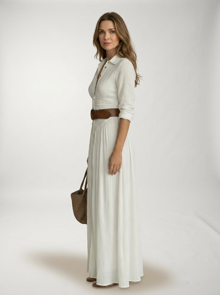Vestido Laurette LAVRA - detalle plisado