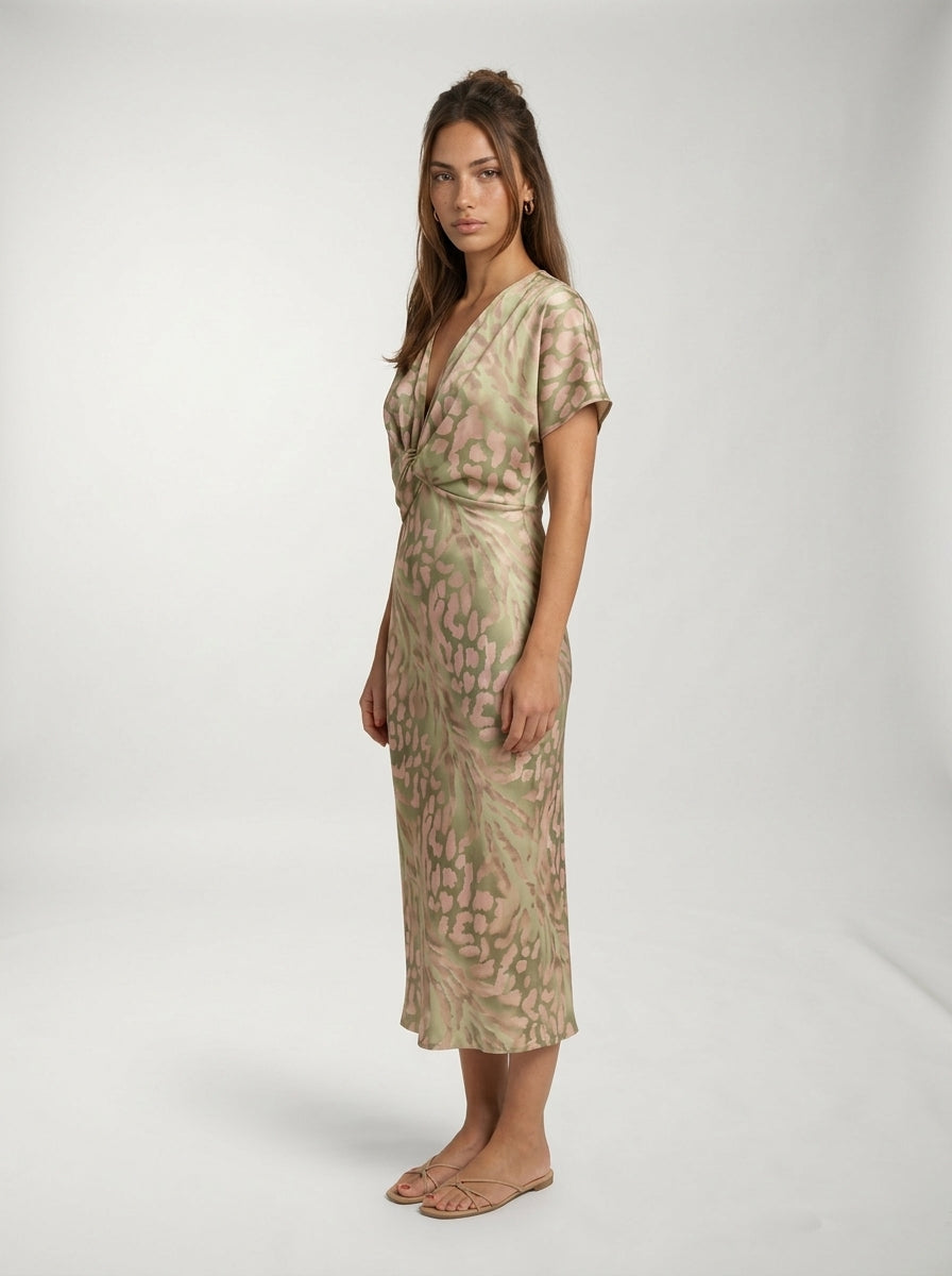 Vestido Calandra LAVRA - vestido midi modelo editorial look sofisticado