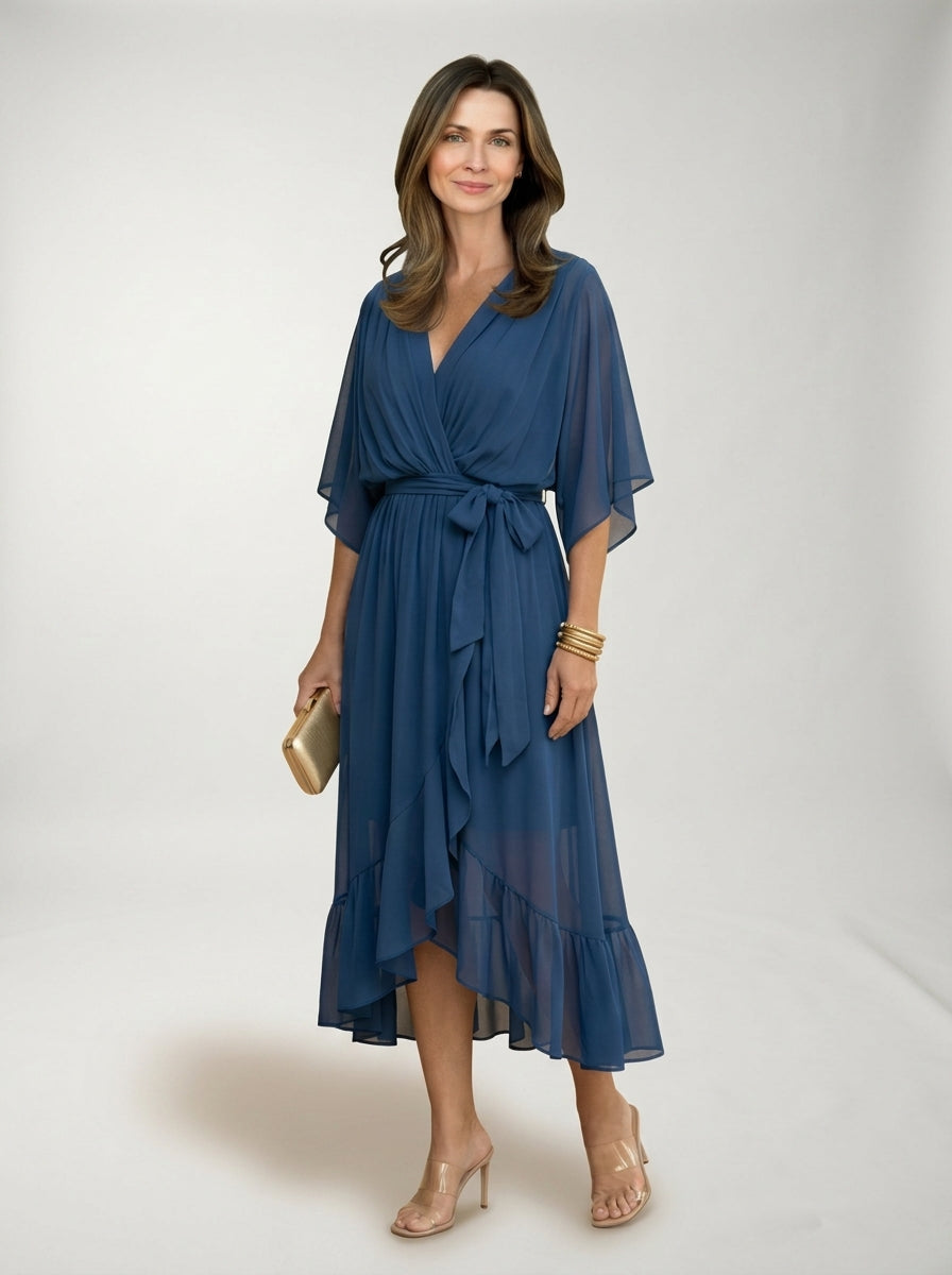 Vestido Marta LAVRA - vestido escote V look elegante evento