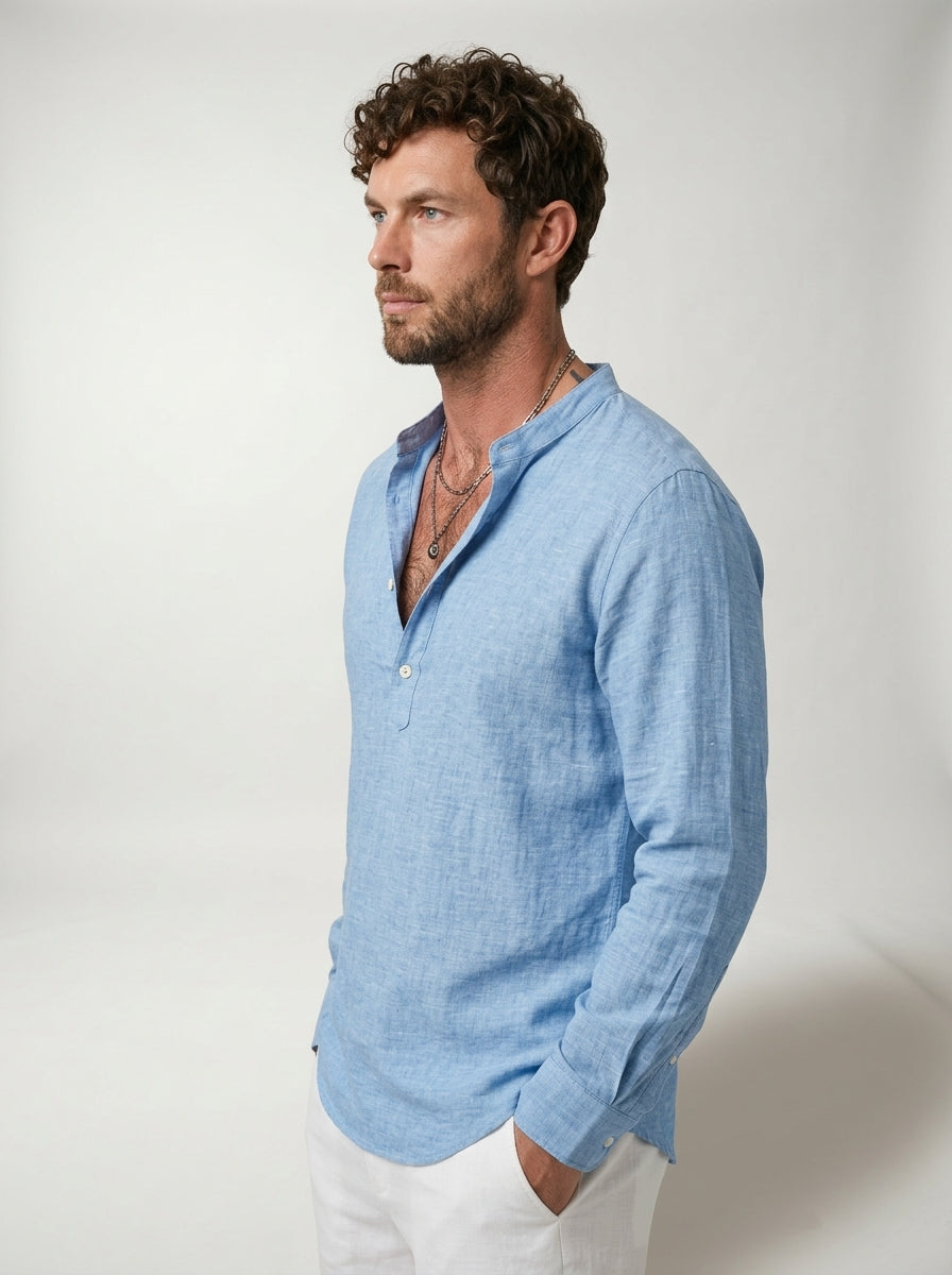 Camisa Lino Atelier LAVRA - look completo hombre verano