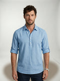 Camisa Lino Atelier LAVRA - detalle cuello y botones