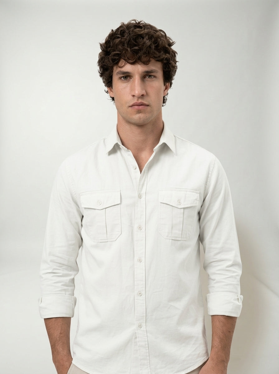 Camisa Bedford LAVRA - detalle tejido algodón