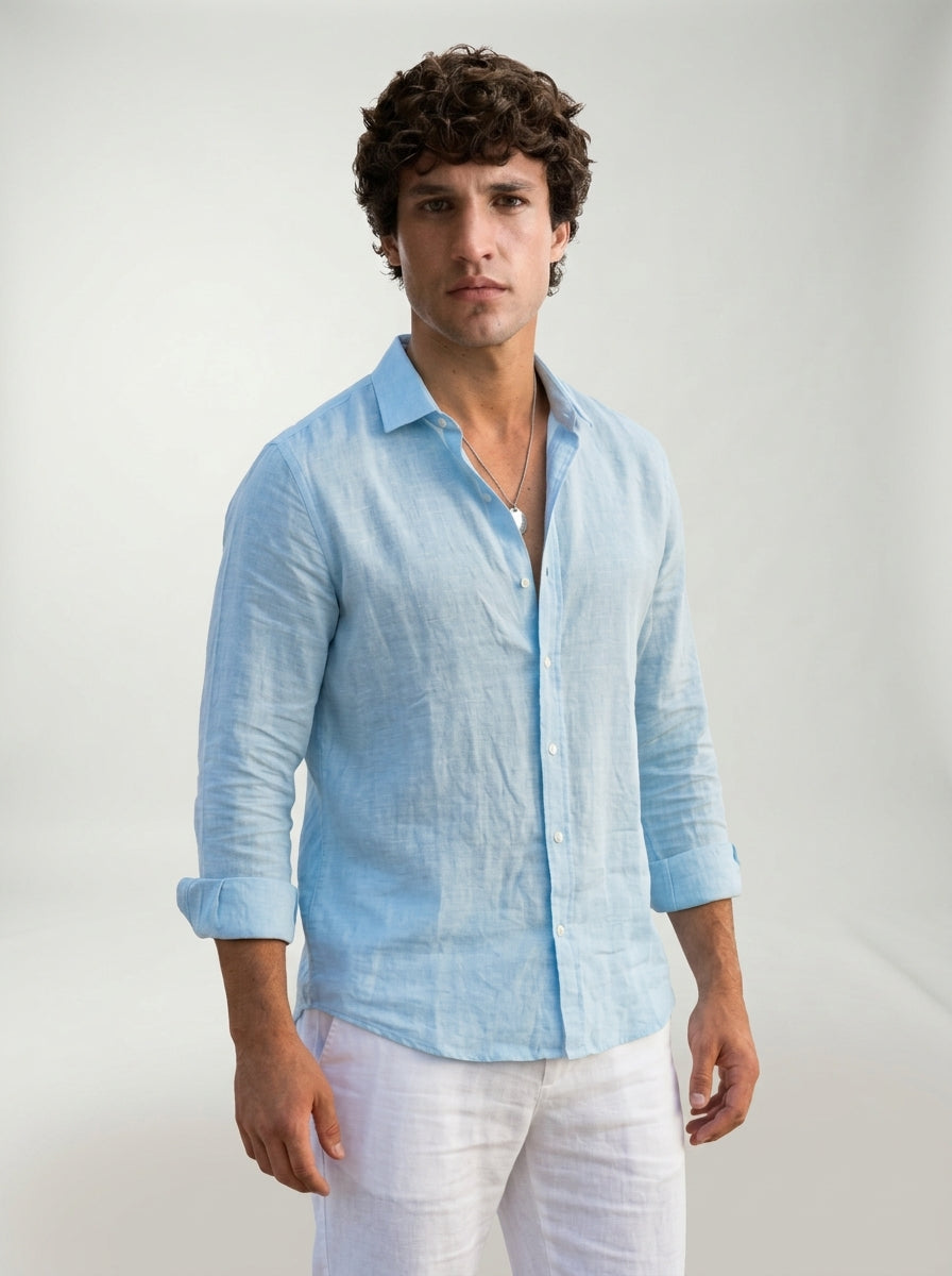 Camisa Cristof LAVRA - detalle tejido antipelota