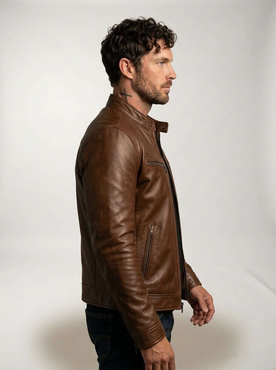 Chaqueta California LAVRA - detalle piel