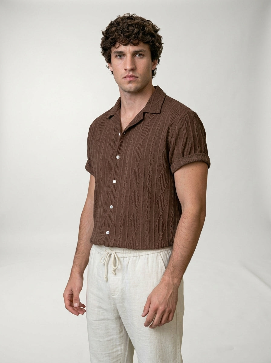 Conjunto Portofino LAVRA - conjunto hombre modelo editorial look verano sofisticado