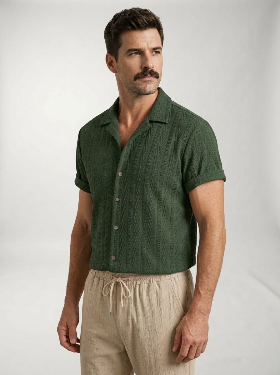 Conjunto Positano LAVRA - conjunto hombre modelo editorial look mediterráneo