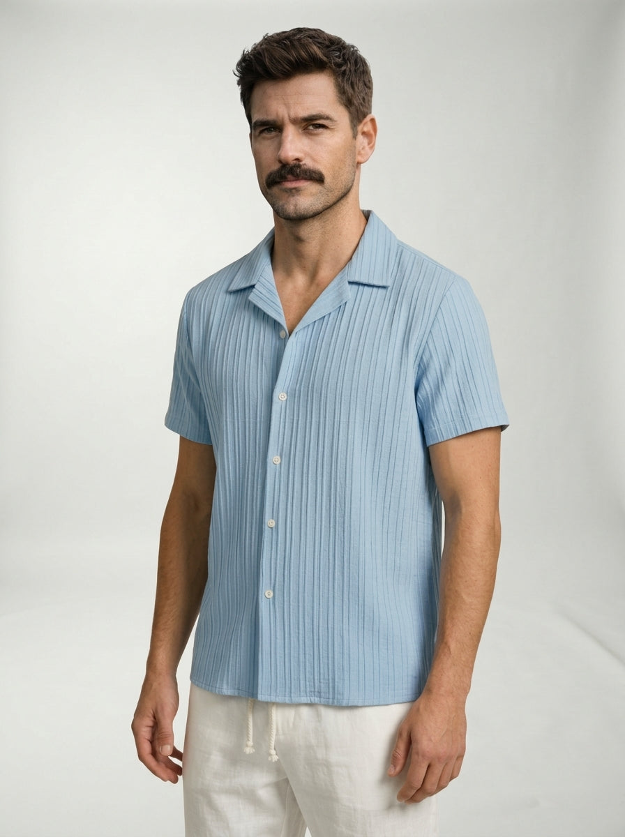 Conjunto Lake LAVRA - conjunto hombre modelo editorial look verano relajado