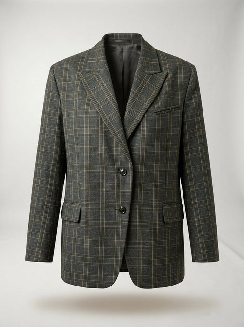 Blazer de Cuadros Gris LAVRA - vista frontal product shot