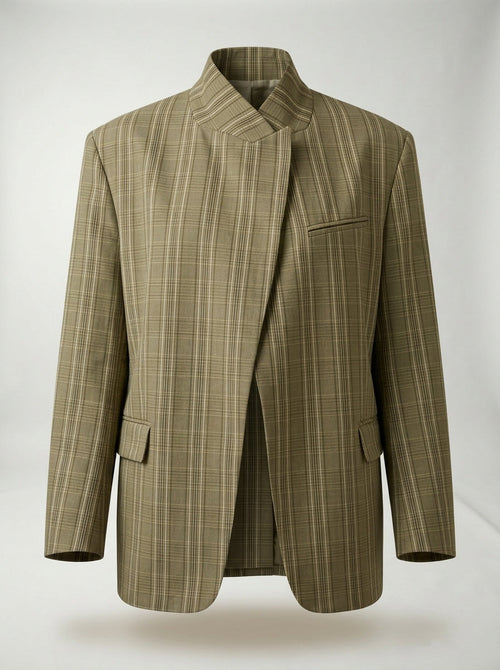 Blazer de Cuadros Beige LAVRA - vista frontal product shot