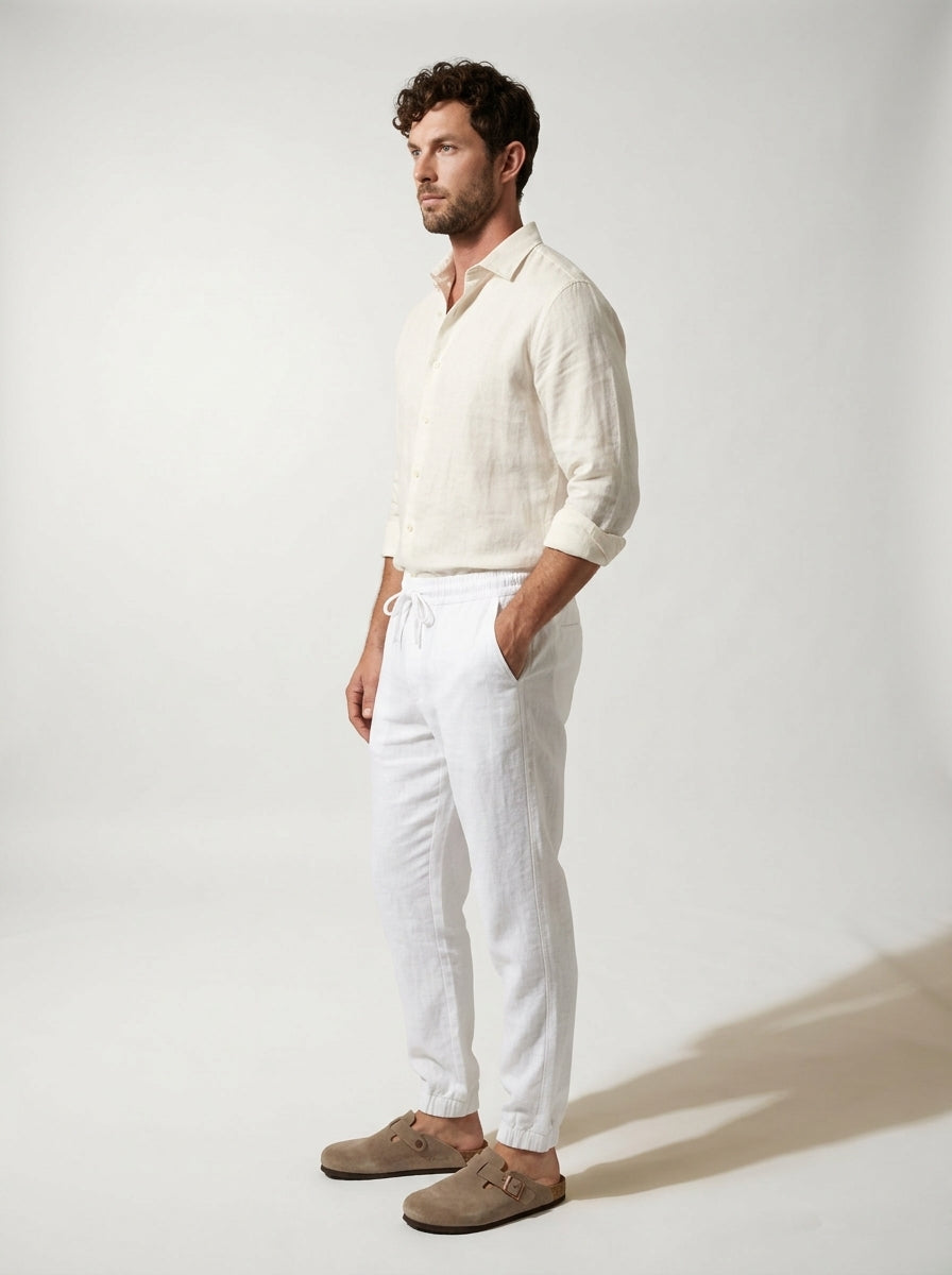 Pantalones de Lino LAVRA - blanco verano