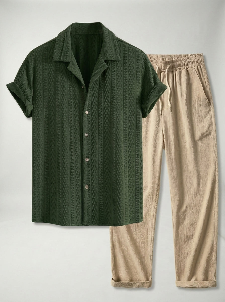 Conjunto Positano LAVRA - conjunto dos piezas hombre vista frontal verano