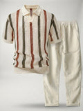 Conjunto Atelier LAVRA - conjunto polo rayas y pantalón hombre vista frontal