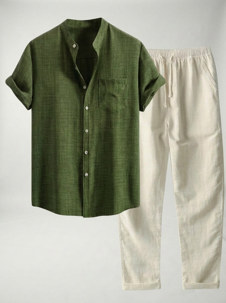 Conjunto Belle LAVRA - conjunto dos piezas mujer oliva militar vista frontal