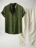 Conjunto Belle LAVRA - conjunto dos piezas mujer oliva militar vista frontal