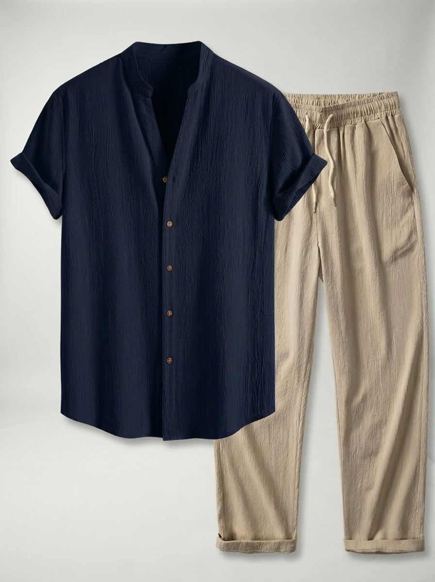 Conjunto Sorrento LAVRA - conjunto dos piezas hombre azul noche vista frontal