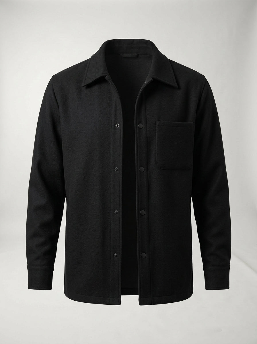 Sobrecamisa de Lana LAVRA - negro vista frontal