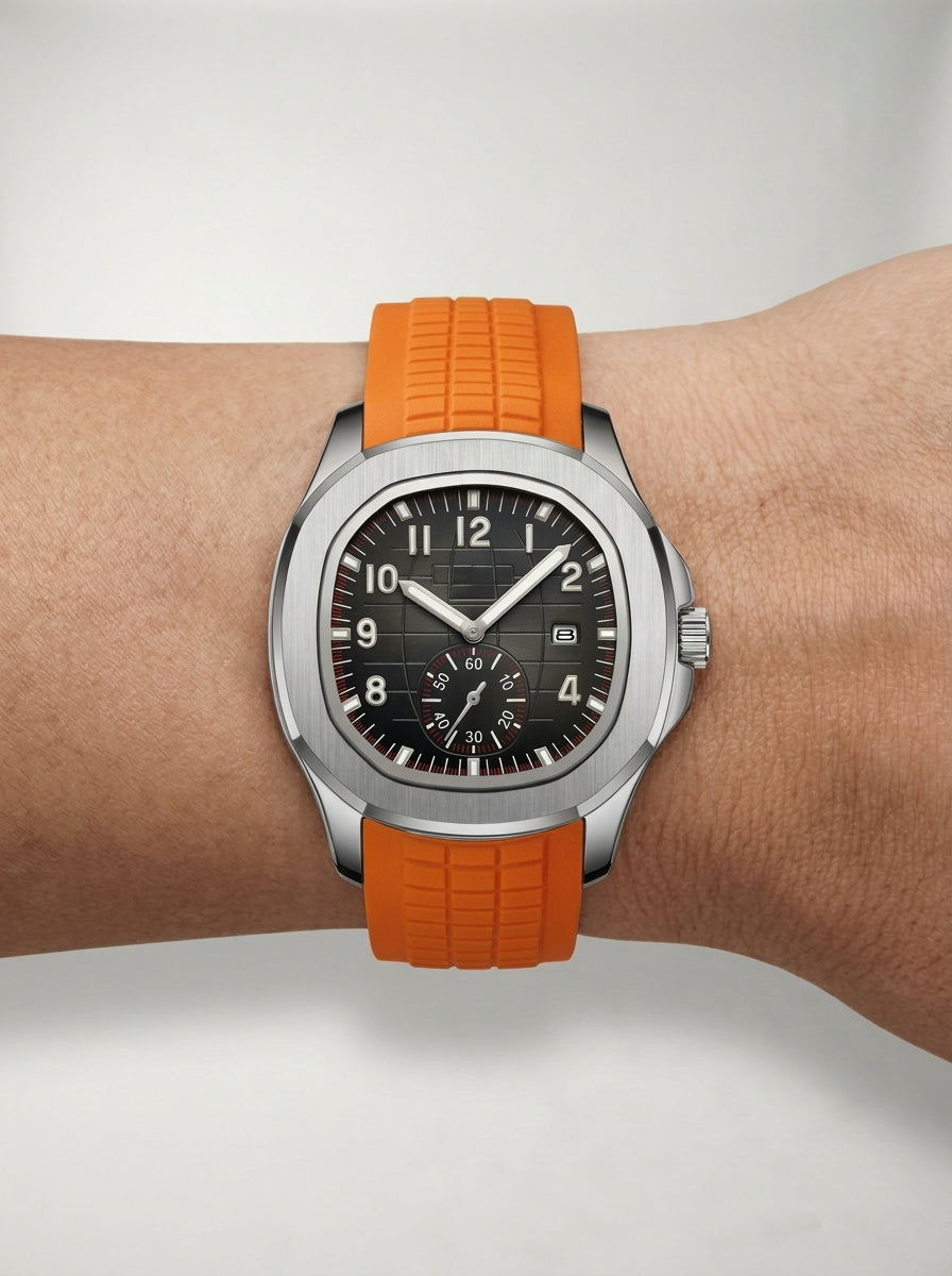 Reloj Deportivo Lumen 42mm LAVRA - naranja en muñeca