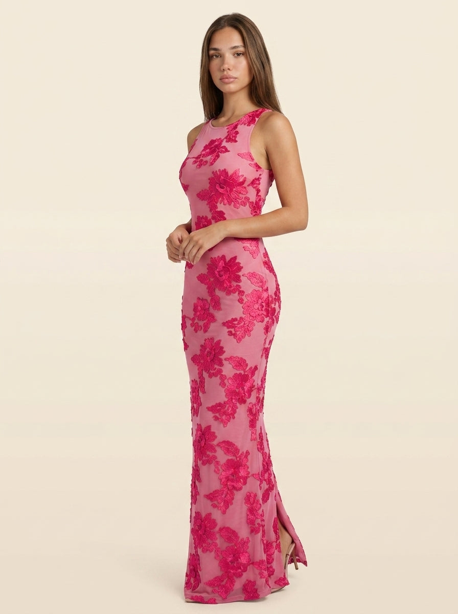 Vestido Amara LAVRA - vestido floral bordado mujer vista frontal